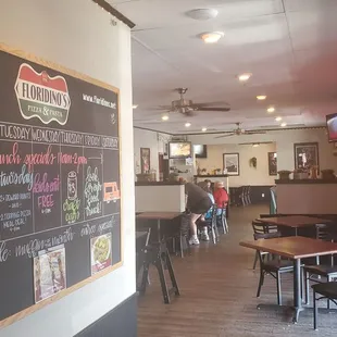 Specials menue and front area