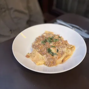 Homemade Papardelle Alla Bolenese bianco