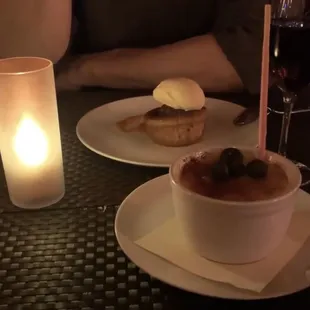 Creme brûlée and olive oil cake  Dolce