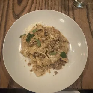 Homemade Papardelle Alla Bolenese bianco