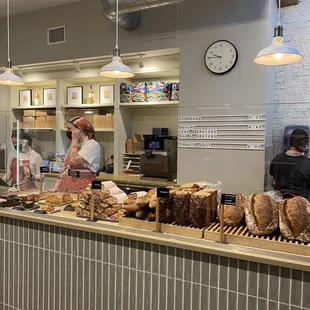 Inside with all that fresh homemade bread