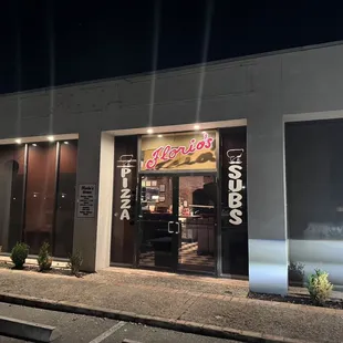 the front of the restaurant