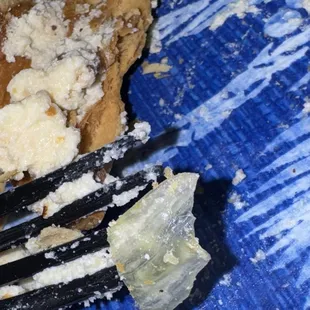 Onion that was in my cannoli :( I hate onions