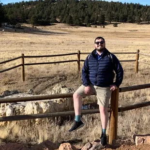 Preserved redwood behind a fence.
