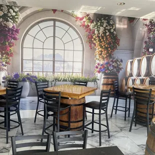 More seating in wine tasting room