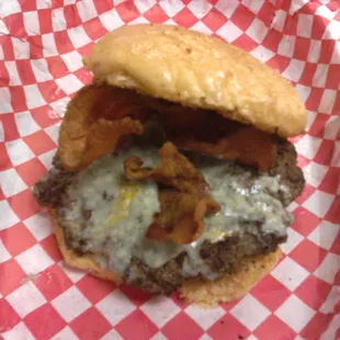 Bacon blue burger!