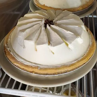 Chocolate cream and coconut pie