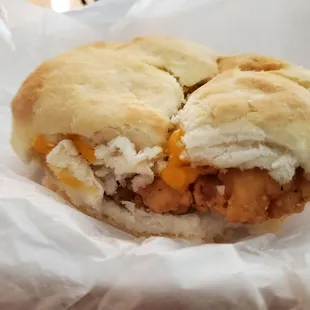 Cheese chicken biscuit