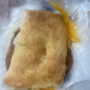 Chicken biscuit with cheese