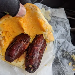 Smoked sausage and cheese