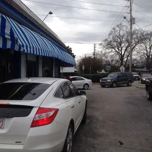 The drivethru line wraps around the building and stretched a half mile down the road