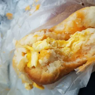 Egg, cheese, link sausage biscuit!  The BEST biscuit ever!