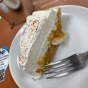 a piece of cake on a plate