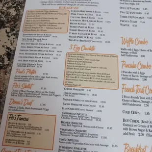 the menu