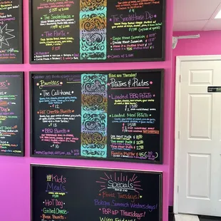 Menu... Check out the weekly Specials
