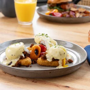 a plate of food on a table