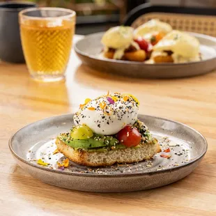 a plate of food on a table