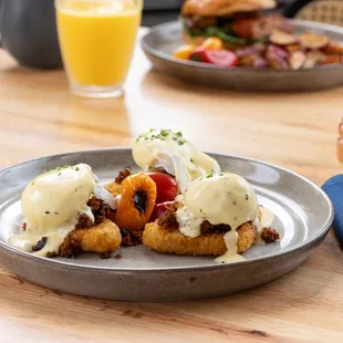 a plate of food on a table