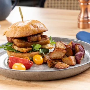a plate of food on a table