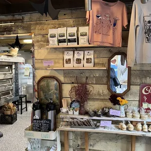 Wonderful baked goods, fun shirts and gift items.