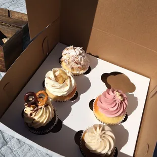 Almond torte, apple pie, raspberry vanilla, salted caramel pretzel &amp; pumpkin spice