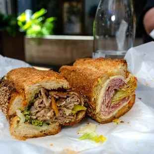 philly roast porchetta $19, salumi $18