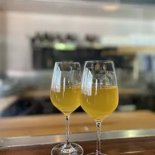 two glasses of wine