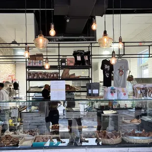 a display of baked goods