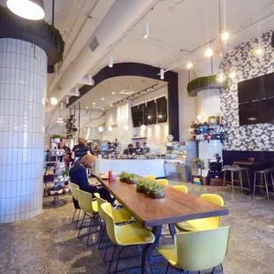 the interior of the restaurant