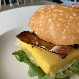 Bacon and egg sandwich