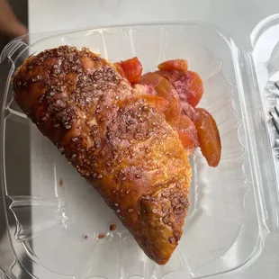 Peach and cherry crostada