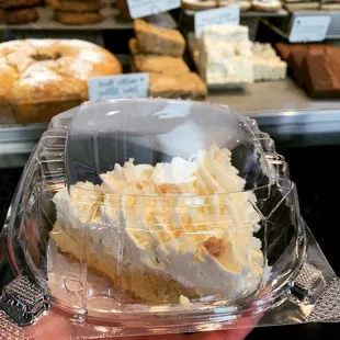 coconut cream pie slice