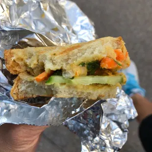 Homemade Hummus Sandwich