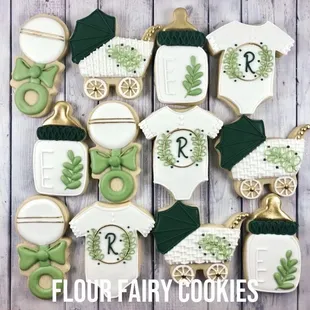 Baby boy shower cookies