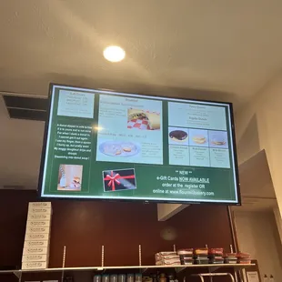 menus on large screen