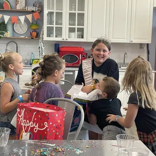 Wrapping up the party! They had a great time!