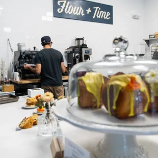 a man working in a bakery