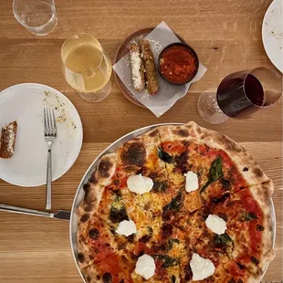 Burrata Pizza + "Pasta Water" Wine