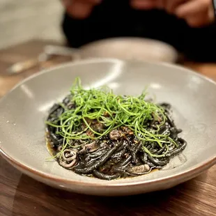 Squid ink bucatini