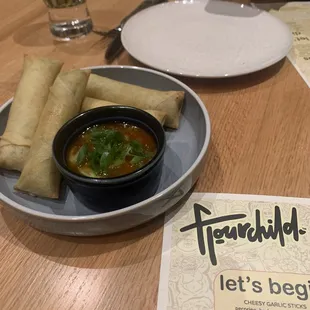 Crab Rangoon egg rolls