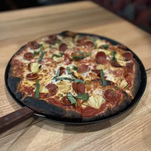 Burnt Pepperoni &amp; Pineapple Pie lol