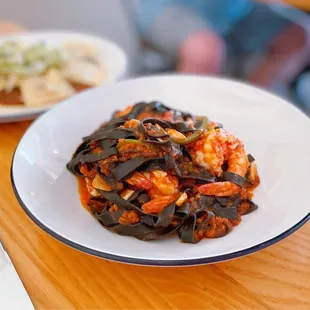 a plate of food on a table