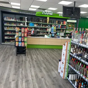 a wide view of a grocery store