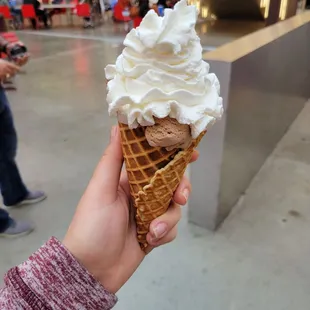 Nutella banana scoop with whipped cream