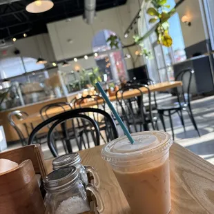 Tasty caramel latte