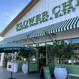 the front of a flower shop