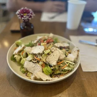 Ginger miso chicken salad.