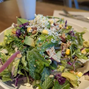 Turkey Avocado salad is a generous portion