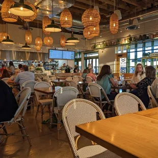 Looking at the dining room from the ordering counter