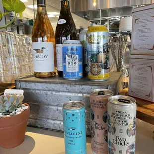 Some of their alcoholic beverages.